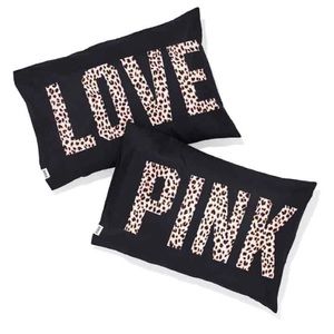 VS PINK Cheetah Pillow Case Sham 2pc Set HTF